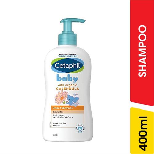 Cetaphil Baby Wash & Shampoo With Organic Calendula - 400.00 ml