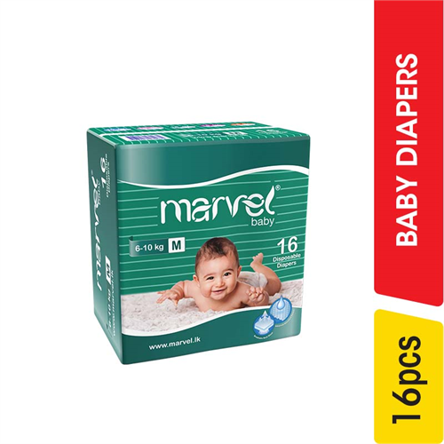 Marvel Baby Diapers, Medium - 16.00 pcs