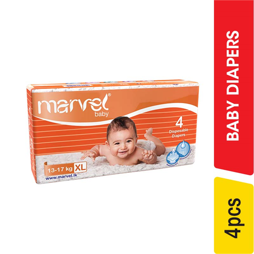 Marvel Baby Diapers, XL - 4.00 pcs