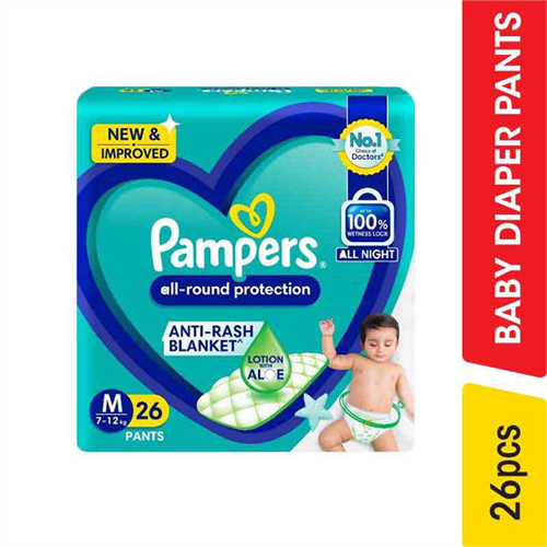 Pampers Baby Diaper Pants, M - 23.00 pcs