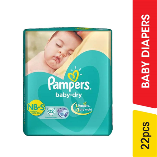 Pampers Baby Diaper ,S - 22.00 pcs