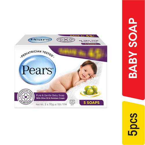 Pears Regular Baby Soap Multi Pack 70g - 5.00 pcs
