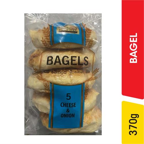 Pizza Oven Cheese and Onion Bagel, 5 pcs - 370.00 g