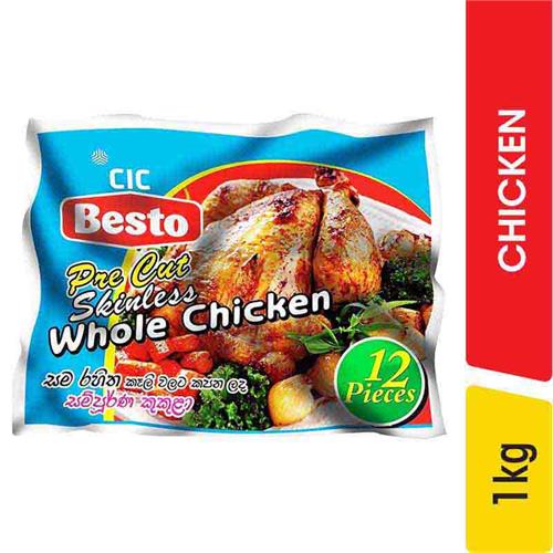 Besto Pre- Cut Skinless Whole Chicken - 1.00 Kg