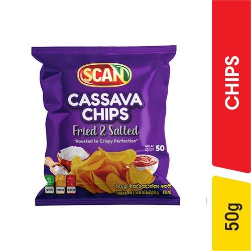 Scan Cassava Chips Fried & Salted - 50.00 g