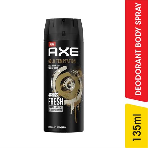 Axe Deodorant Body Spray, Gold Temptation - 135.00 ml
