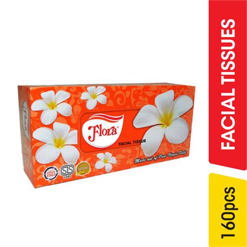 Flora Facial Tissues 2Ply - 160.00 pcs