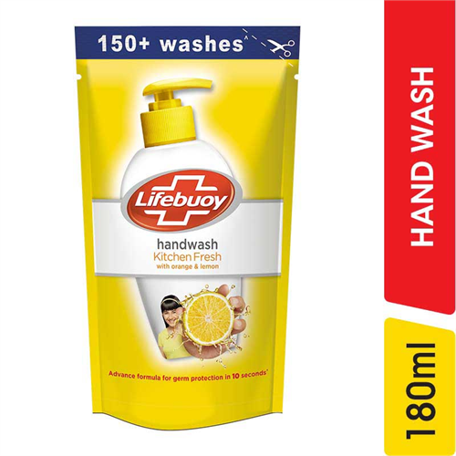 Lifebuoy Hand Wash Pouch Kitchen Fresh - 180.00 ml