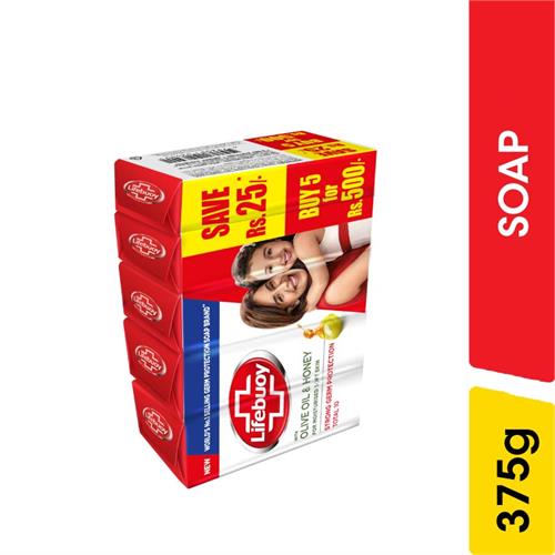 Lifebuoy Soap ,5pcs - 375.00 g