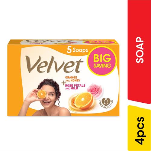 Velvet Soap Orange and Honey Multi Pack, 350g - 380.00 g