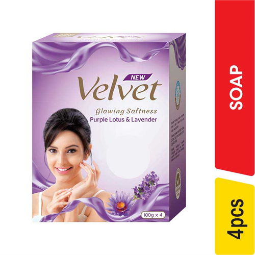 Velvet Soap Purple Lotus Multi Pack 100g - 100.00 pcs