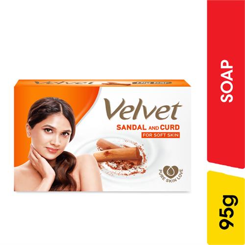 Velvet Soap Sandal and Curd - 95.00 g
