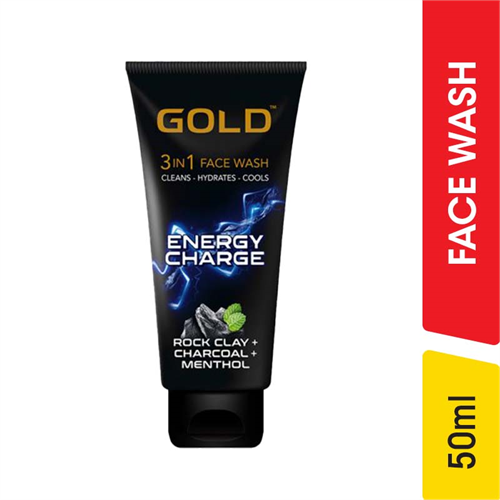 Gold 3 in 1 Face Wash,Energy Charge - 50.00 ml