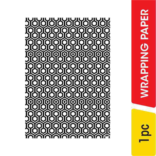 Wrapping Paper Black and white Geometric Lines - 1.00 pc