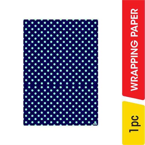 Wrapping Paper Blue Polka Dot Print - 1.00 pc