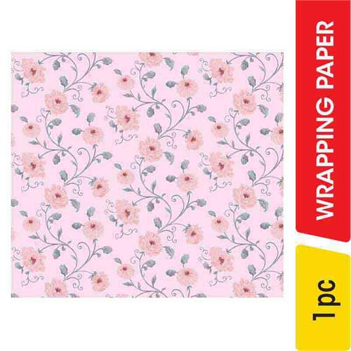 Wrapping Paper Pink Flowers Print - 1.00 pc