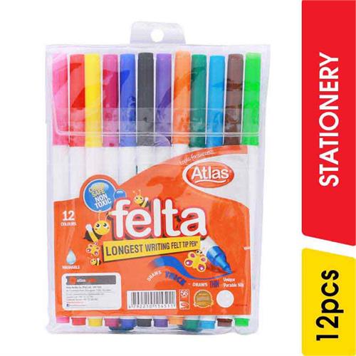 Atlas Felta Felt Tip Pen - 12.00 pcs