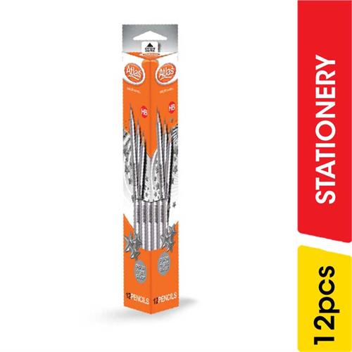 Atlas Moon Light Silver Pencil HB - 12.00 pcs