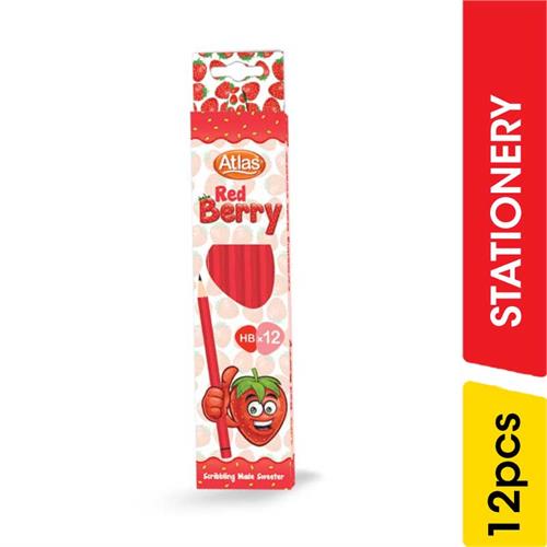 Atlas Red Berry Pencil HB - 12.00 pcs