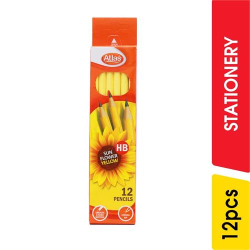 Atlas Sun Flower Yellow HB Pencils - 12.00 pcs