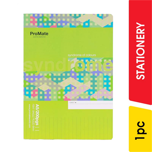 Promate Single Ruled Book,200 pages - 1.00 pc