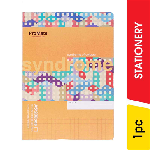 Promate Square Ruled Book,200 pages - 1.00 pc