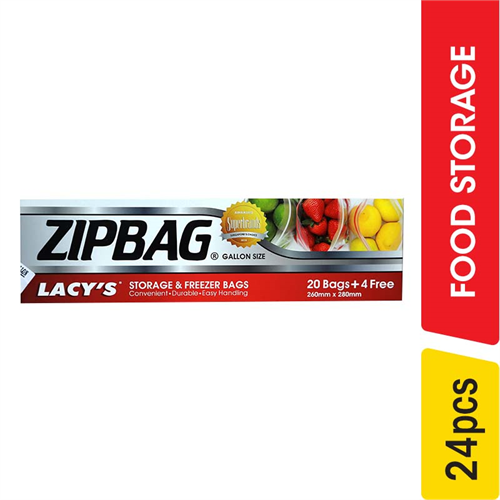 Lazy`s Zip Bags, Gallon Size - 20.00 pcs