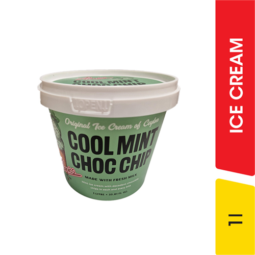 Alerics Mint Chocolate Chip Ice Cream - 1.00 l