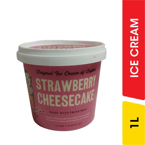 Alerics Strawberry Cheese Cake Ice Cream - 1.00 l