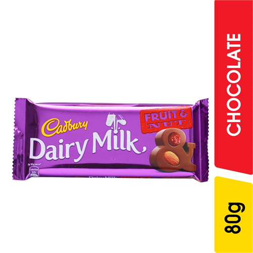 Cadbury Fruit and Nut Chocolate - 80.00 g