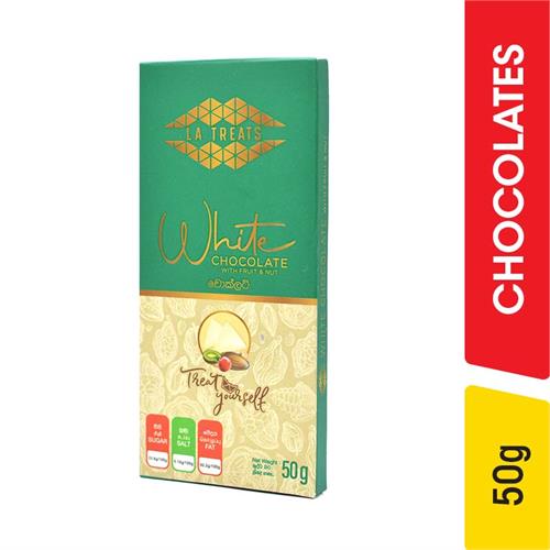 La Treats White Fruit & Nut Chocolate - 50.00 g