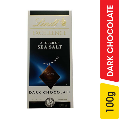 Lindt Excellence Dark Chocolate, Sea Salt - 100.00 g