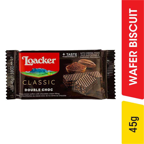 Loacker Classic Double Chocolate Wafer Biscuit - 45.00 g