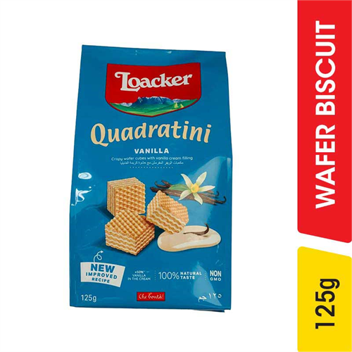 Loacker Quadratini Vanilla Wafer Biscuits - 125.00 g