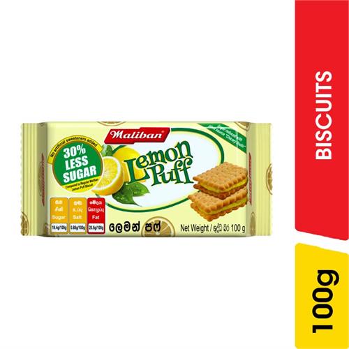 Maliban Less Sugar Lemon Puff - 100.00 g