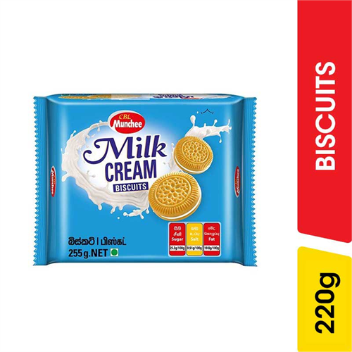 Munchee Milk Cream Biscuits - 220.00 g