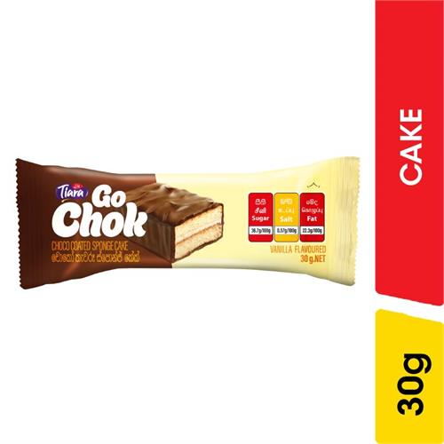Tiara Go Chok Choco Coated Sponge Cake Vanilla - 30.00 g