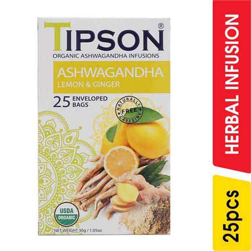 Tipson Ashwagandha Lemon and Ginger Infusions - 25.00 pcs