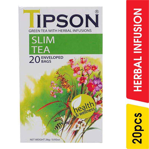 Tipson Slim Green Tea Herbal Infusions - 20.00 pcs