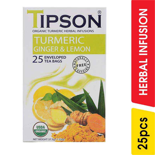 Tipson Turmeric Ginger and Lemon Infusions - 25.00 pcs