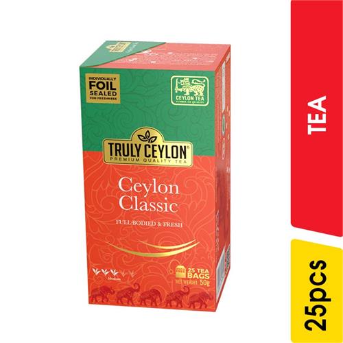 Truly Ceylon Ceylon Classic Tea Bags - 50.00 pcs