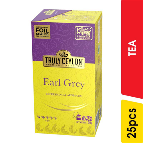 Truly Ceylon Earl Grey Tea Bags - 50.00 pcs