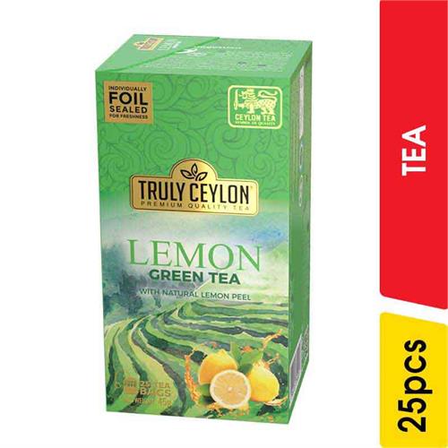 Truly Ceylon Lemon Green Tea Bags - 45.00 pcs