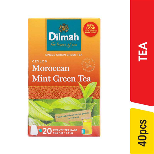 Dilmah Green Tea Moroccan Mint, 20 pcs - 40.00 g