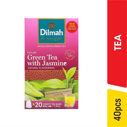 Dilmah Jasmine Green Tea Bags, 20 pcs - 40.00 g