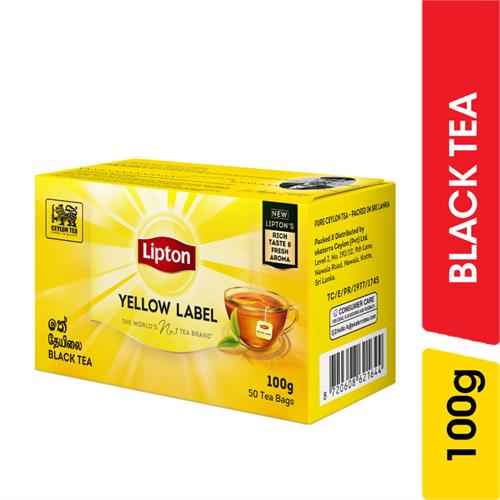 Lipton Yellow Label Tea Bags, 50 pcs - 100.00 g