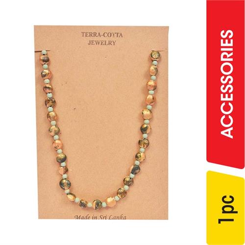 Terra-Cotta Full Bead Necklace - 1.00 pc