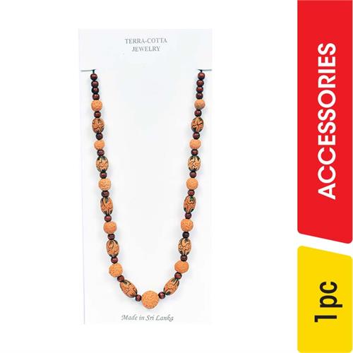 Terra-Cotta Full Bead Necklace - 1.00 pc