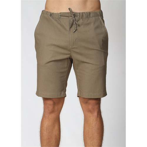 Olive Linen Draw Cord Short