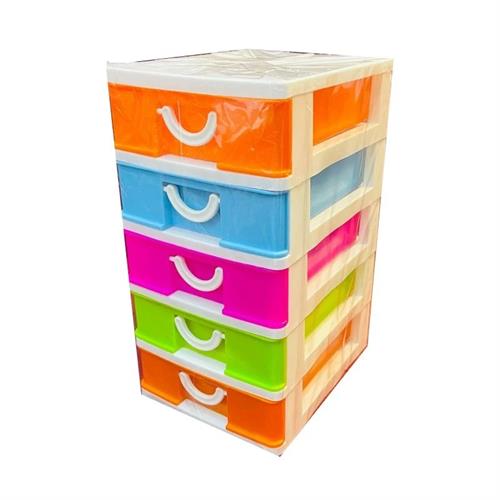 5pcs Colored Plastic Drawer Set